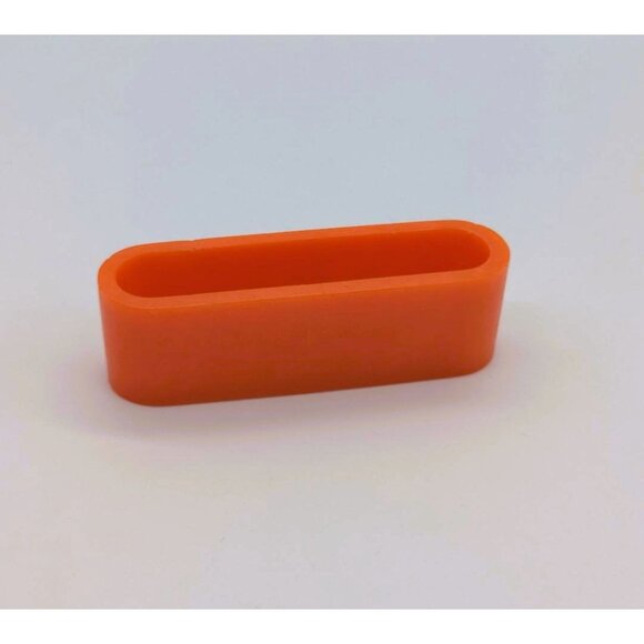 Business Card Holder Orange 4" Handmade Matte Finish NEW - Picture 2 of 5